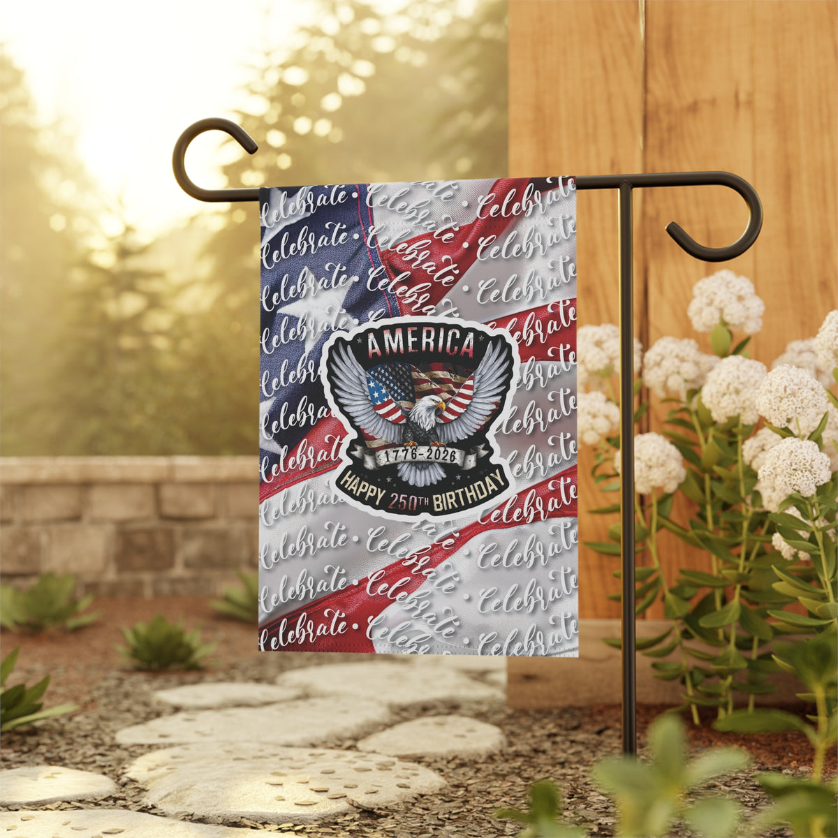 America 250th Celebration Garden Flag