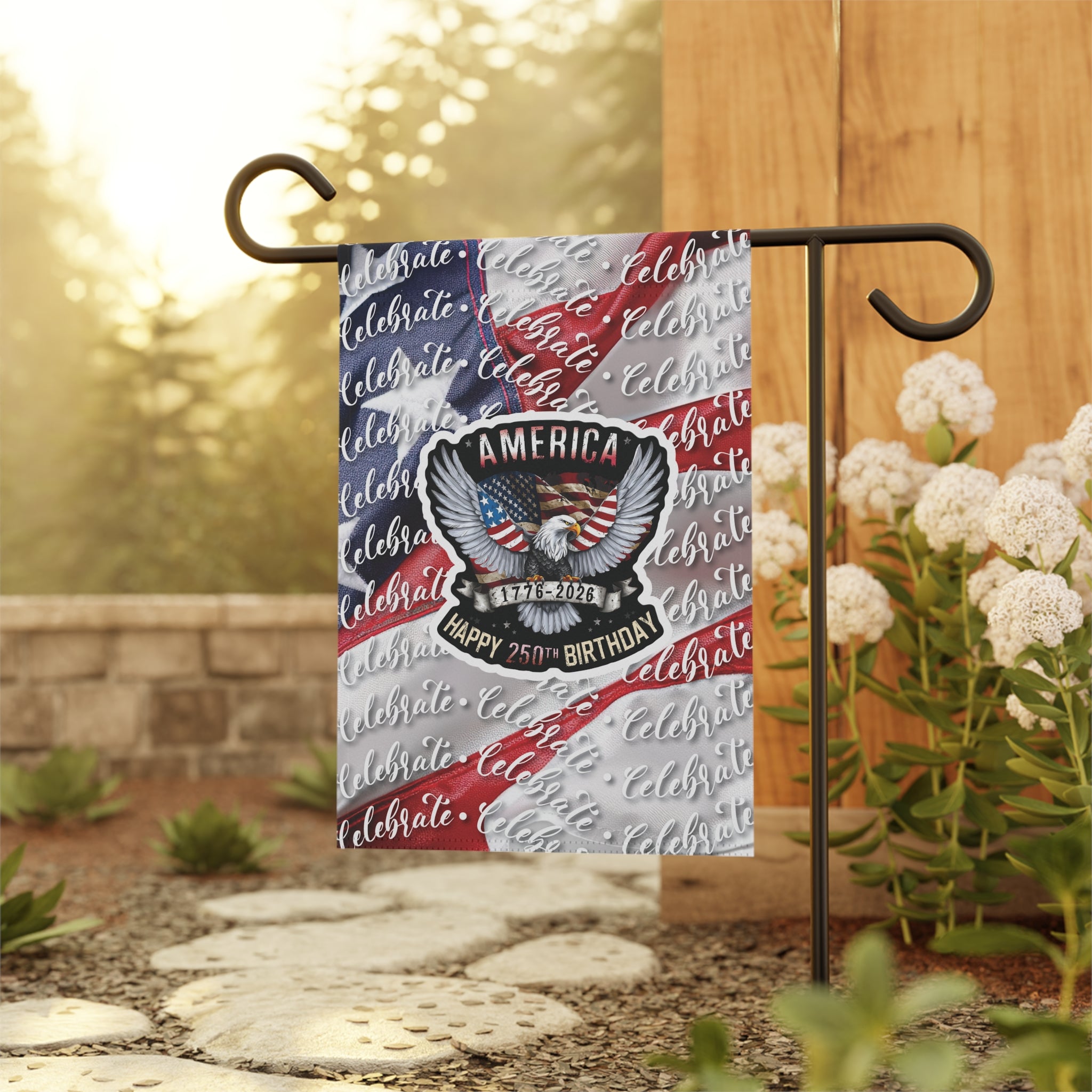 America 250th Celebration Garden Flag
